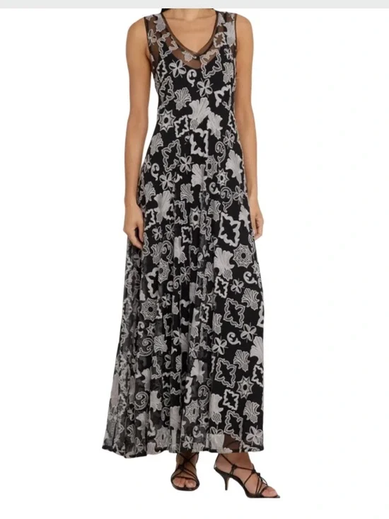 Johnny Was Mazzy Bias Dress, an elegant A-line maxi designed for flared, size S - Picture 2 of 16